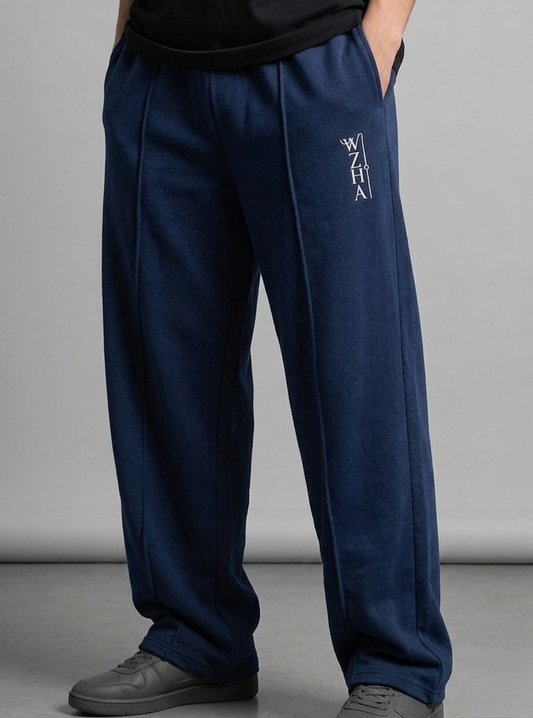 Relaxed Fit Pants - Navy Blue