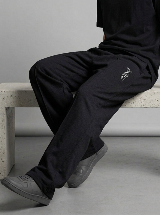 Relaxed Fit Pants - Black