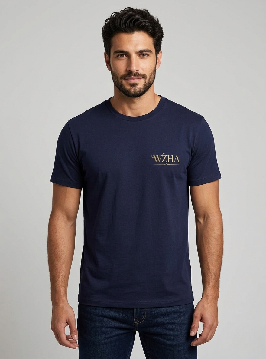 WZHA Essentials Navy Crewneck Tee