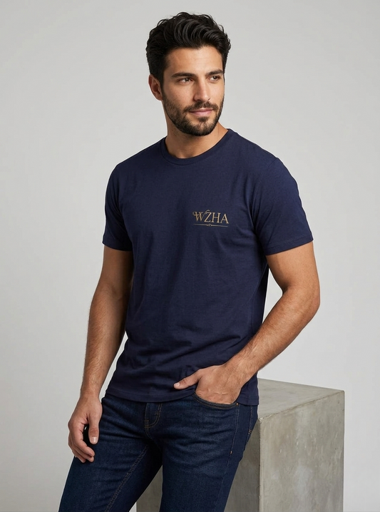 WZHA Essentials Navy Crewneck Tee