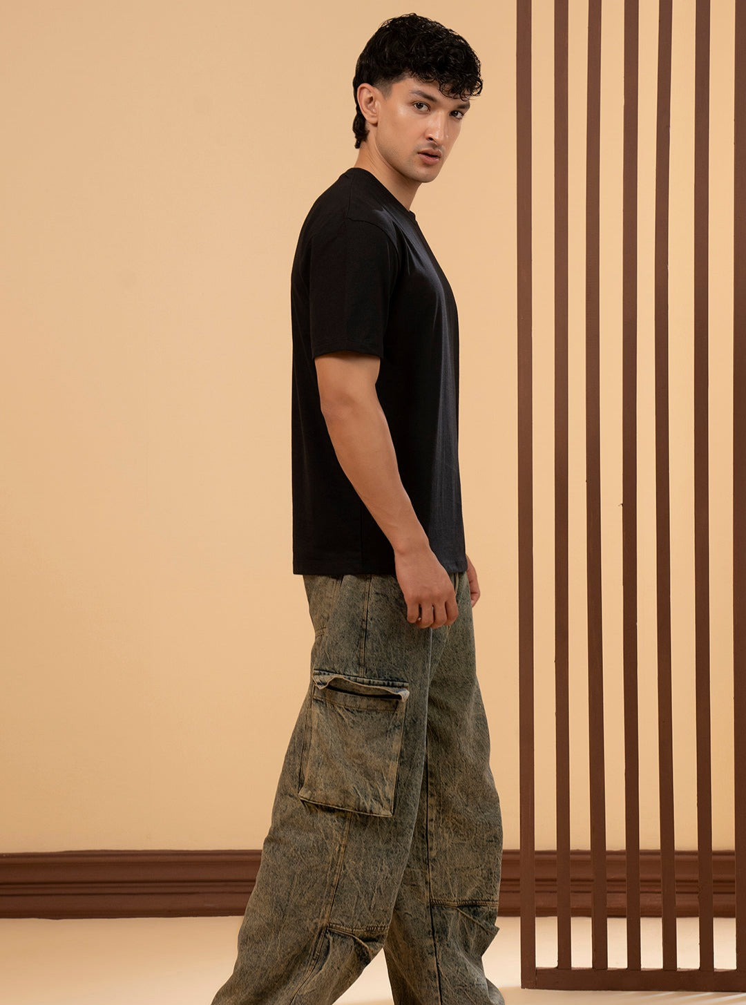 WZHA Signature Essential Black T-Shirt for Men