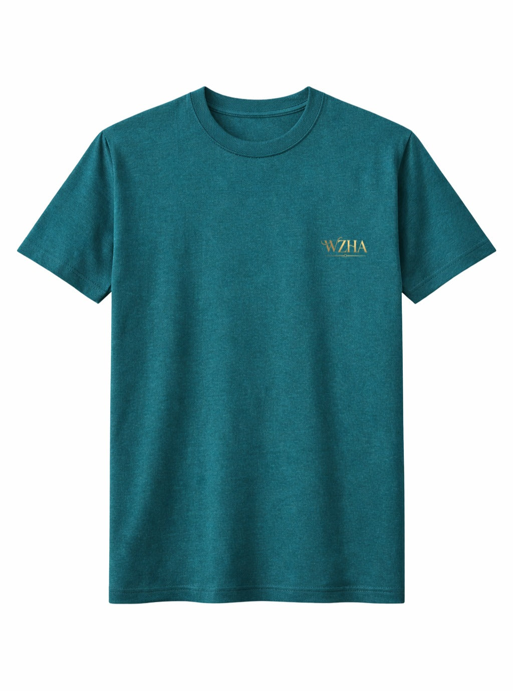 WZHA Premium Teal Essential Crew Neck T-Shirt